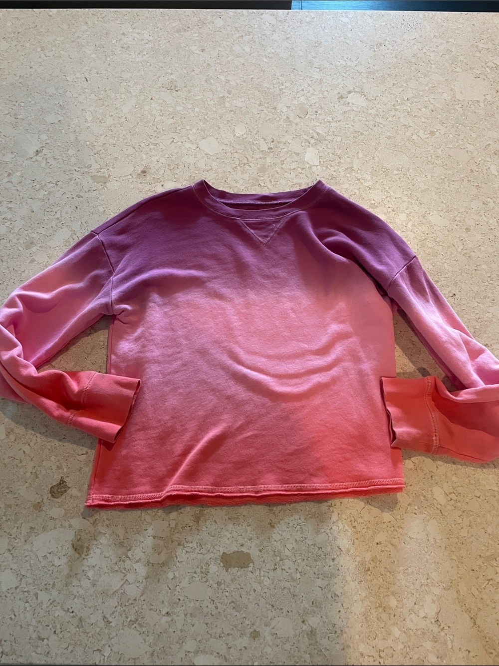 GAP Girls Ombre Pink to Purple Crewneck Sweatshirt